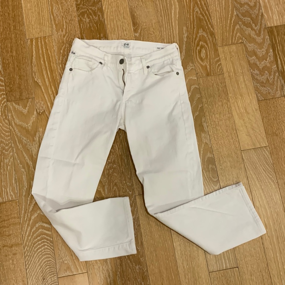 Citizens of Humanity Elon med rise straight leg white jeans